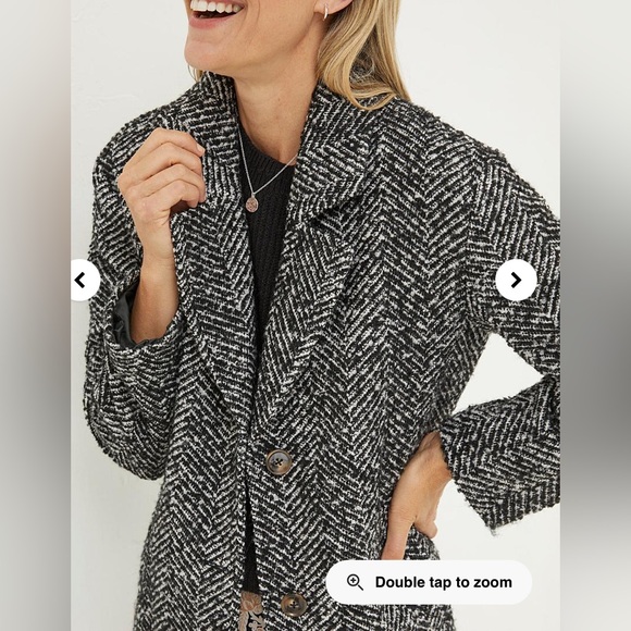 NWT - Fat Face Women’s Wool Blended Coat - US 12/L - Picture 5 of 15